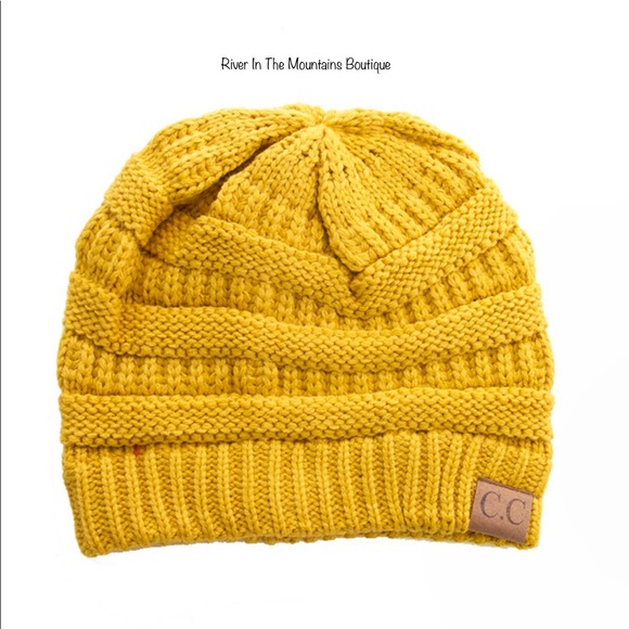 C.C Accessories - NWT! C.C Knitted Thread Beanie! “Mustard”